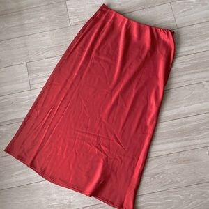 Target Midi Skirt in Scarlet Orange Size Medium